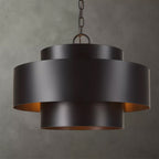 Lámpara colgante metal negro bronce  Ø76 cm 9 x E14 - LGLC0160