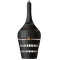 Lámpara colgante ratán negro Ø50 cm E27 - LGLC0171
