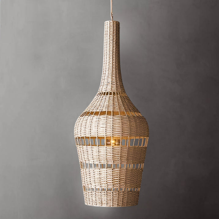Lámpara colgante ratán natural Ø50cm E27 - LGLC0172