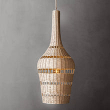 Cargar imagen en el visor de la galería, Lámpara colgante ratán natural Ø50cm E27 - LGLC0172

