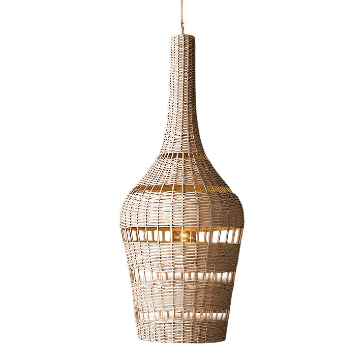Lámpara colgante ratán natural Ø50cm E27 - LGLC0172
