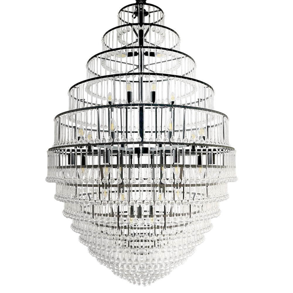 Lámpara colgante gotas vidrio Ø1,00 cm 30 luces E14 - LGLC0173