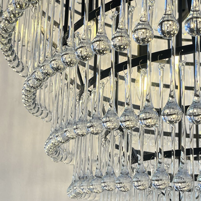 Lámpara colgante gotas vidrio Ø1,00 cm 30 luces E14 - LGLC0173
