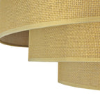 Lámpara colgante metal rafia Ø75x47 cm 6 luces E14 - LGLC0174