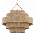 Lámpara colgante metal yute Ø80 cm 15 luces E14 - LGLC0175