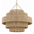 Lámpara colgante metal yute Ø80 cm 15 luces E14 - LGLC0175