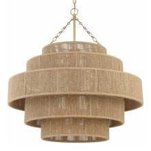 Cargar imagen en el visor de la galería, Lámpara colgante metal yute Ø80 cm 15 luces E14 - LGLC0175
