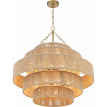 Cargar imagen en el visor de la galería, Lámpara colgante metal yute Ø80 cm 15 luces E14 - LGLC0175
