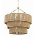 Lámpara colgante metal yute Ø60 cm 8 luces E14 - LGLC0176