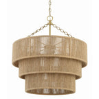Lámpara colgante metal yute Ø60 cm 8 luces E14 - LGLC0176