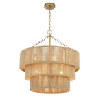 Lámpara colgante metal yute Ø60 cm 8 luces E14 - LGLC0176