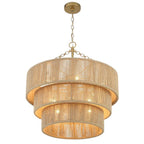 Lámpara colgante metal yute Ø60 cm 8 luces E14 - LGLC0176