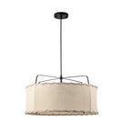 Lámpara colgante fierro tela beige Ø80x45 cm 4 luces E27 - LGLC0179