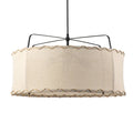 Lámpara colgante fierro tela beige Ø80x45 cm 4 luces E27 - LGLC0179