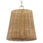 Lámpara colgante metal bronce ratán natural Ø32x33 cm 3 luces E27 - LGLC0184
