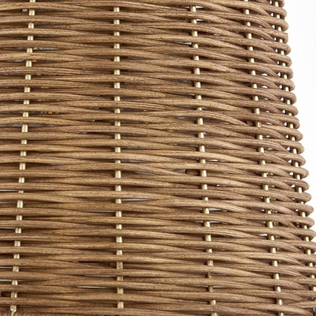Lámpara colgante metal bronce ratán natural Ø32x33 cm 3 luces E27 - LGLC0184