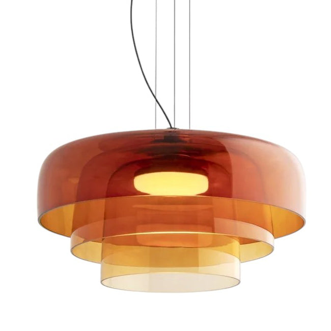 Lámpara colgante vidrio naranjo 42x26cm LED 5W- LGLC0187