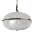Lámpara colgante vidrio opal metal bronce Ø40 cm 6 luces E27 - LGLC0190