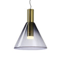 Lámpara colgante bronce vidrio humo Ø30x46cm 8W 3000K - LGLC0191