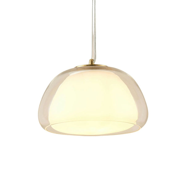 Lámpara colgante vidrio blanco 40x30cm E27 - LGLC0192