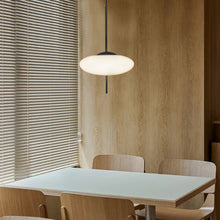 Cargar imagen en el visor de la galería, Lámpara colgante metal negro vidrio opal Ø30 cm 5W LED - LGLC0195
