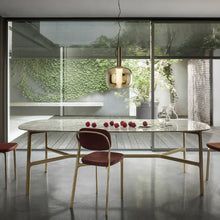 Cargar imagen en el visor de la galería, Lámpara colgante metal bronce vidrio ámbar  Ø35x30CM 5W LED - LGLC0196
