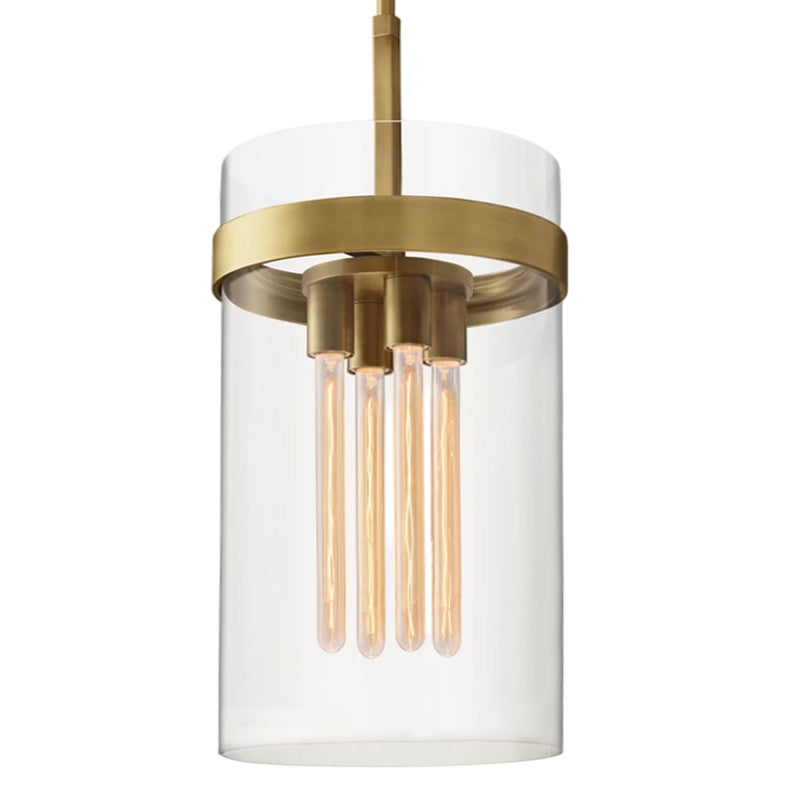 Lámpara colgante metal vidrio Ø30x50 cm E27 - LGLC0199