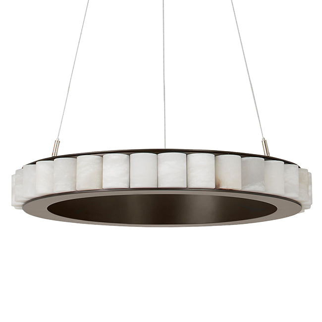 Lámpara colgante metal albastro blanco Ø63x8cm 40W LED - LGLC0200