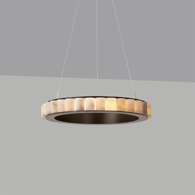 Lámpara colgante metal albastro blanco Ø63x8cm 40W LED - LGLC0200