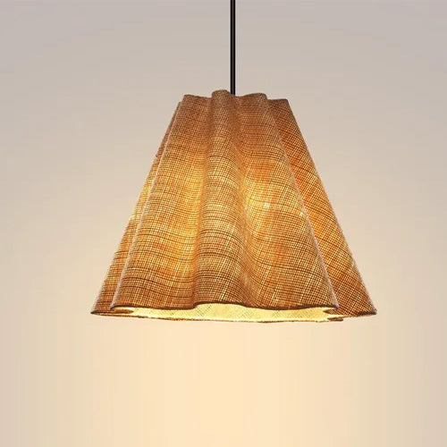Lámpara colgante Ø43x38 cm mimbre natural E27 - LGLC0202