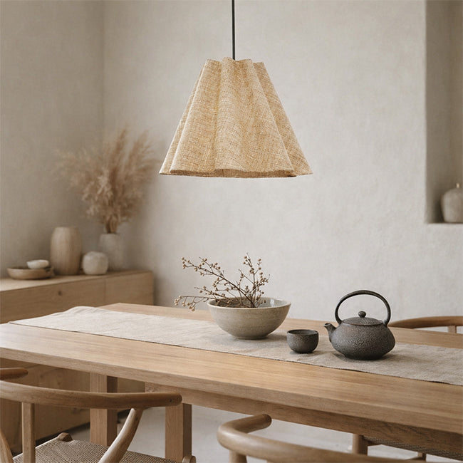 Lámpara colgante Ø43x38 cm mimbre natural E27 - LGLC0202