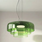 Lámpara colgante vidrio verde 42x26cm LED 5W- LGLC0205