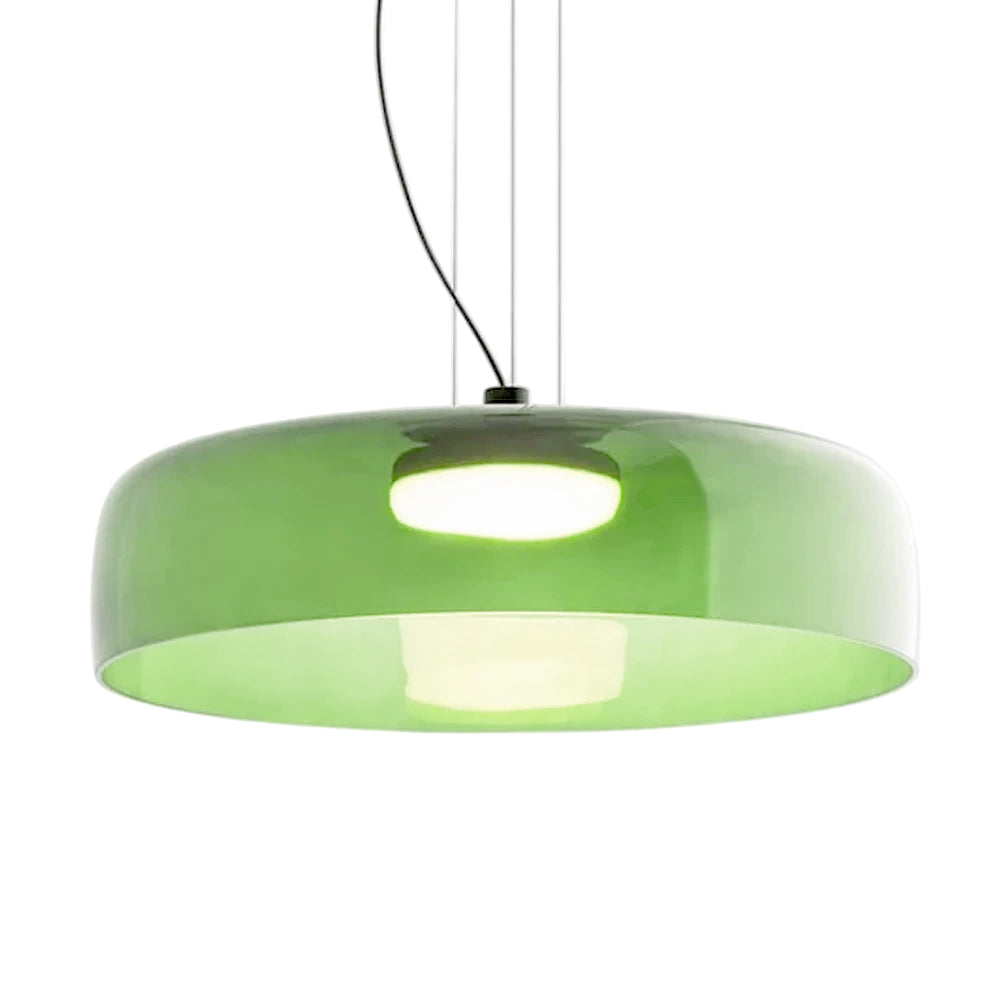 Lámpara colgante vidrio verde 42x11cm LED 5W - LGLC0206