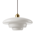 Lámpara colgante vidrio opal  Ø30x140cm E27 - LGLC0207