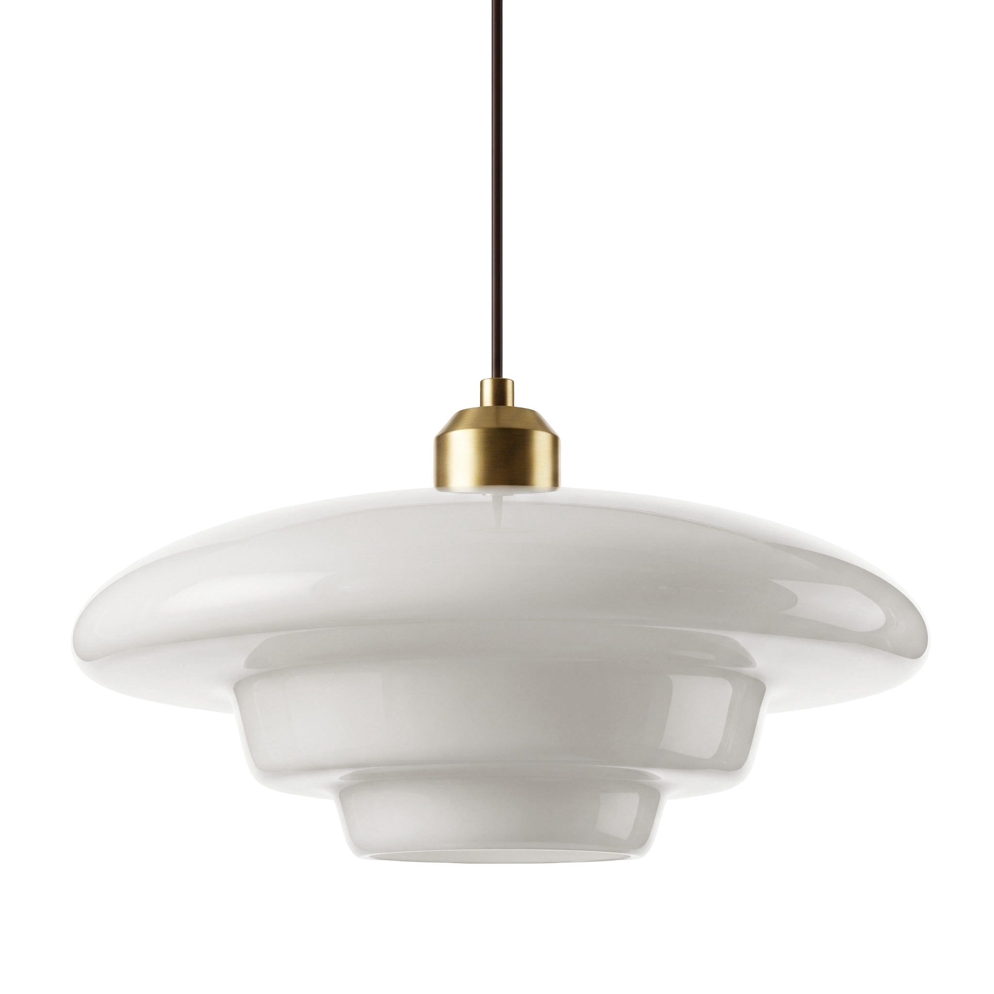 Lámpara colgante vidrio opal  Ø30x140cm E27 - LGLC0207