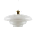 Lámpara colgante vidrio opal  Ø30x140cm E27 - LGLC0207