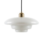 Lámpara colgante vidrio opal  Ø30x140cm E27 - LGLC0207