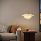 Lámpara colgante vidrio opal  Ø30x140cm E27 - LGLC0207