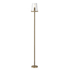 Lámpara de pie metal bronce envejecido vidrio transparente  Ø15x1,35 cm E14 - LGLP0033
