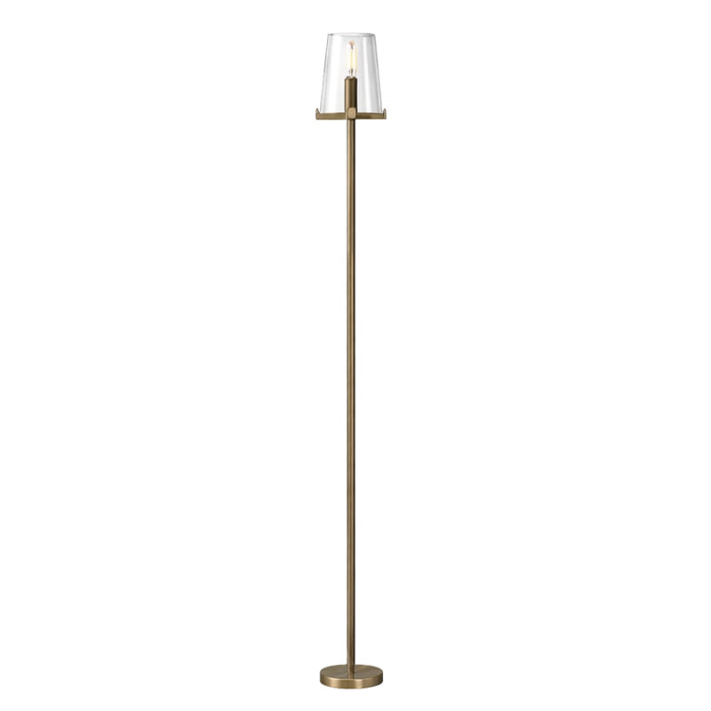Lámpara de pie metal bronce envejecido vidrio transparente  Ø15x1,35 cm E14 - LGLP0033