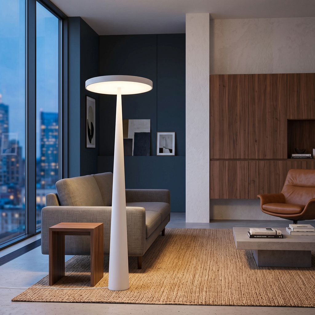 Lámpara de pie metal blanco 50X170cm 36W  LED - LGLP0036
