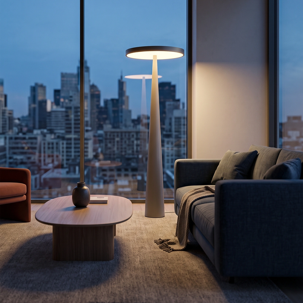 Lámpara de pie metal gris 50X170cm 36W  LED - LGLP0037