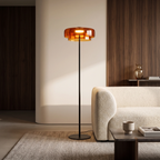 Lámpara de pie vidrio naranjo Ø42x150cm LED 5W - LGLP0039