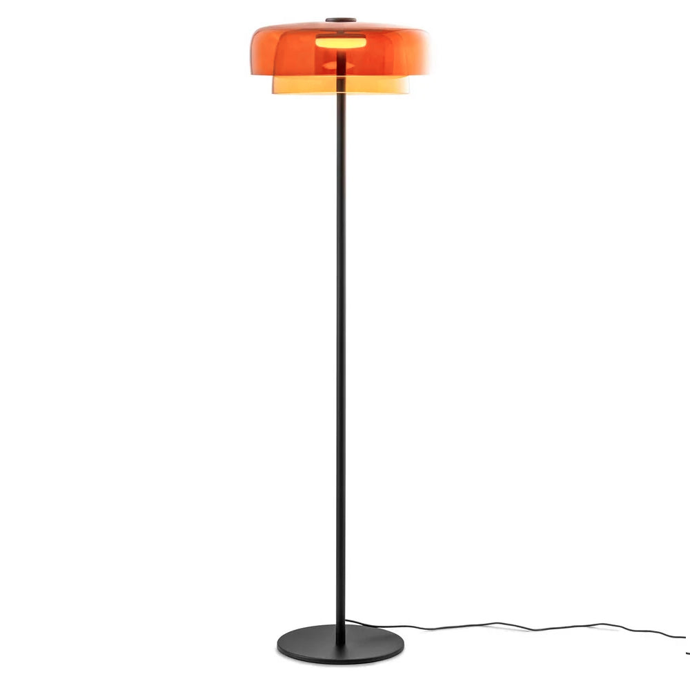 Lámpara de pie vidrio naranjo Ø42x150cm LED 5W - LGLP0039