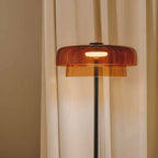 Lámpara de pie vidrio naranjo Ø42x150cm LED 5W - LGLP0039