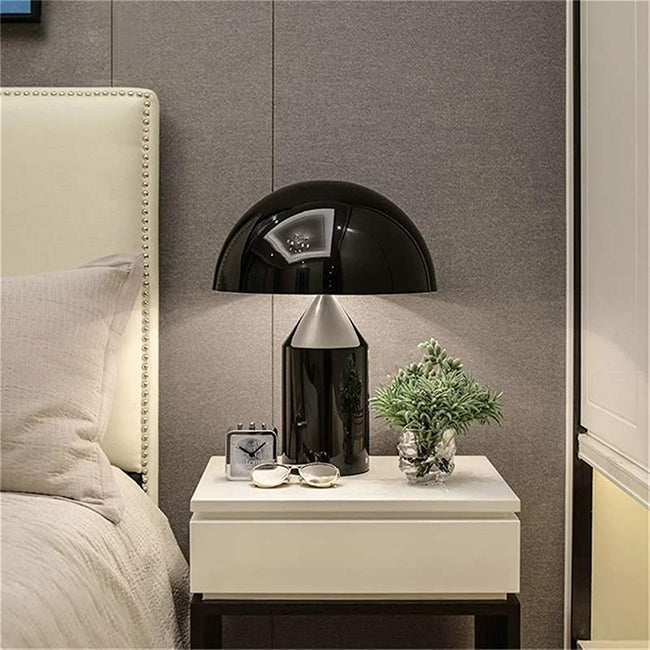 Lámpara sobremesa metal negro brillante Ø 35x50 cm 2 luces E14 - LGLS0059