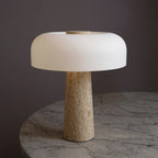 Lámpara sobremesa mármol vidrio Ø 32x39 cm LED  - LGLS0060