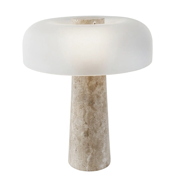 Lámpara sobremesa mármol vidrio Ø 32x39 cm LED  - LGLS0060