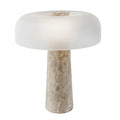 Lámpara sobremesa mármol vidrio Ø 32x39 cm LED  - LGLS0060