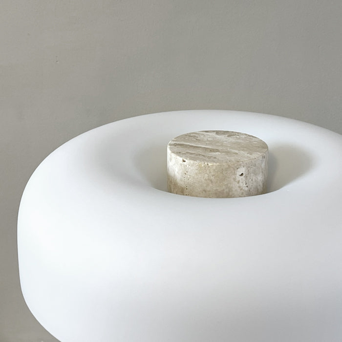 Lámpara sobremesa mármol vidrio Ø 32x39 cm LED  - LGLS0060